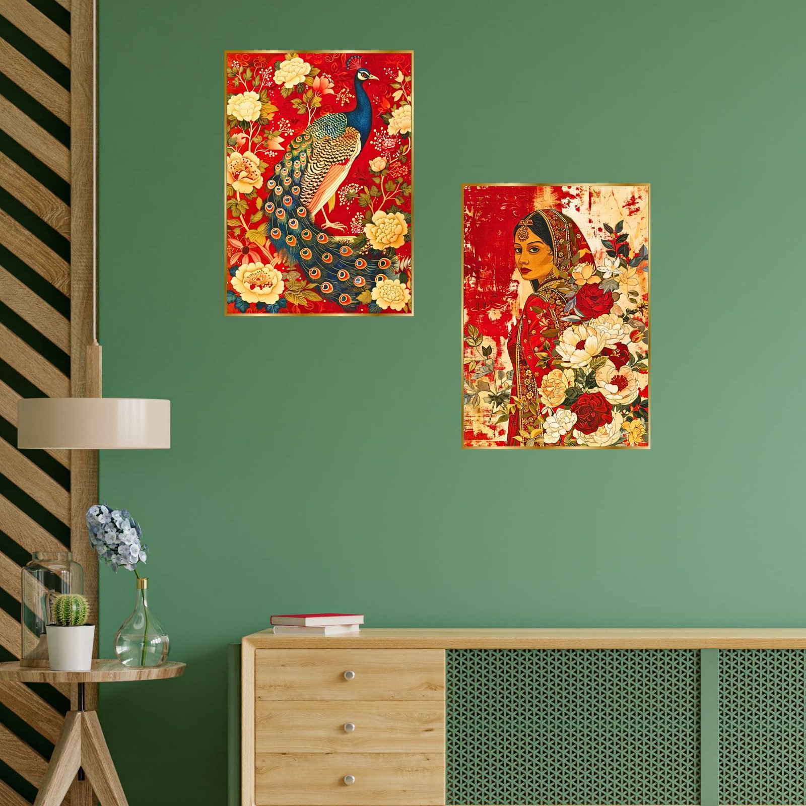 Set of Two Wall Paintings for Wall Dacoration Golden Framed Wall Paintings for Living Room & Bedroom Wall Art for Home Decoration & Office Wall Dรฉcor (14x11 inch CH-GD2-3) - Image 2